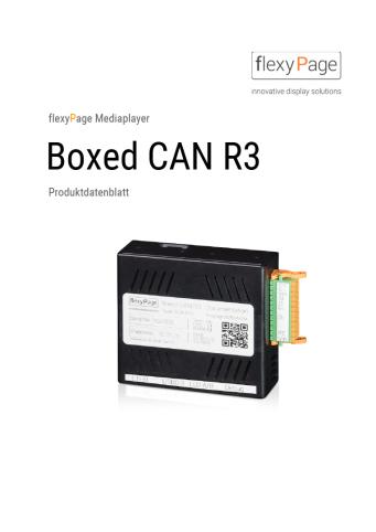 Mediaplayer Boxed CAN R3 Produktdatenblatt